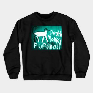 Death Monkey Puffball Teal Crewneck Sweatshirt